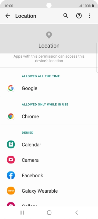 Press the required app. Press the required app.