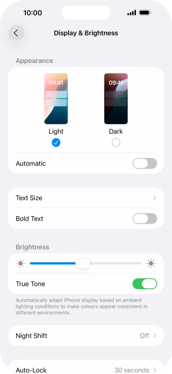 Press Dark.