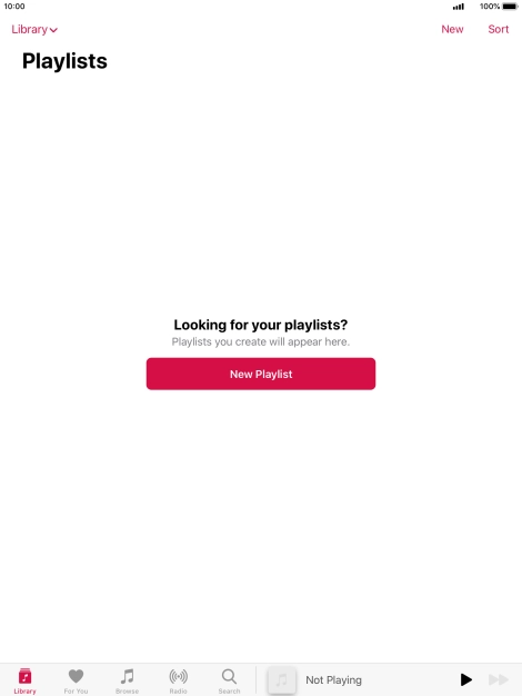 Press New Playlist. Press New Playlist.