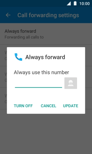 Press TURN OFF.