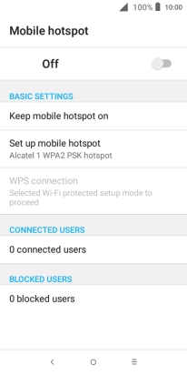 Press Set up mobile hotspot. Press Set up mobile hotspot.