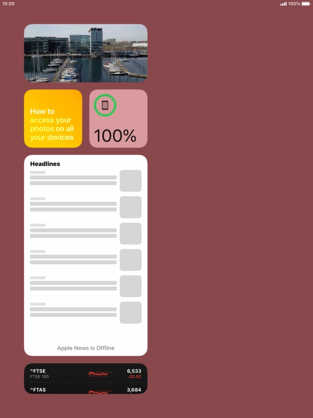 Press the required widget and drag it on top of another widget. Press the required widget and drag it on top of another widget.