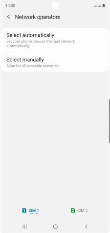 If you want to select a network manually, press Select manually and wait while your phone searches for networks.