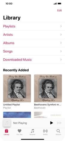 Press Playlists.