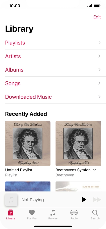 Press Playlists.