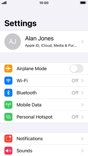 Press Mobile Data. Press Mobile Data.