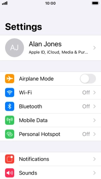 Press Mobile Data. Press Mobile Data.