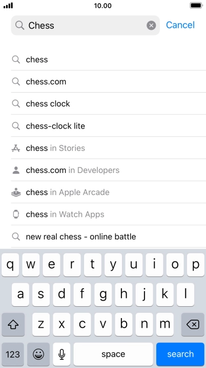 Press search.