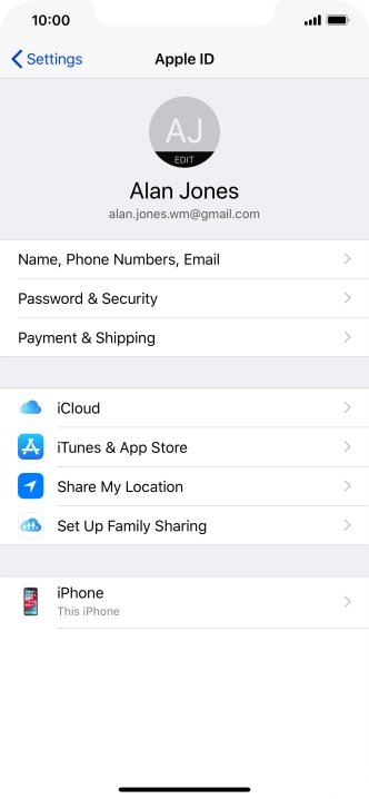 Press iCloud.