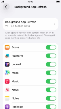 Press Background App Refresh.