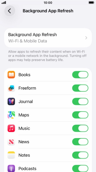 Press Background App Refresh.