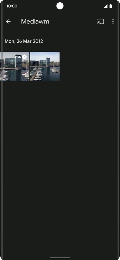 Press and hold any picture or video clip.