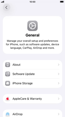 Press Software Update. If a new software version is available, it's displayed. Follow the instructions on the screen to update the phone software.