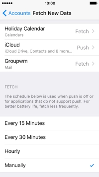 If you turn off the function, press the required setting.