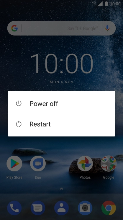 Press Power off.