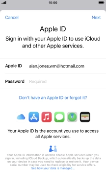 Press the field next to 