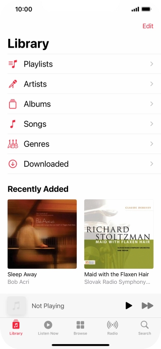 Press Playlists.
