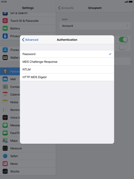 Press Password.