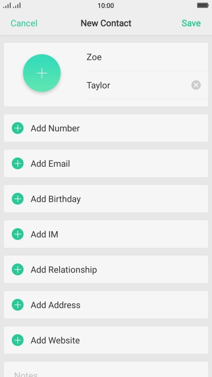 Press Add Number.