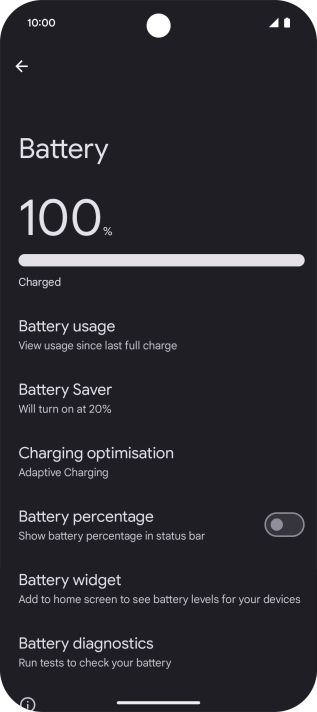 Press Battery Saver. Press Battery Saver.