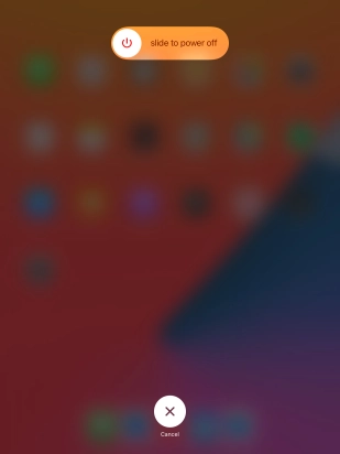 Press and drag the power off icon right.