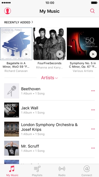 Press Playlists.