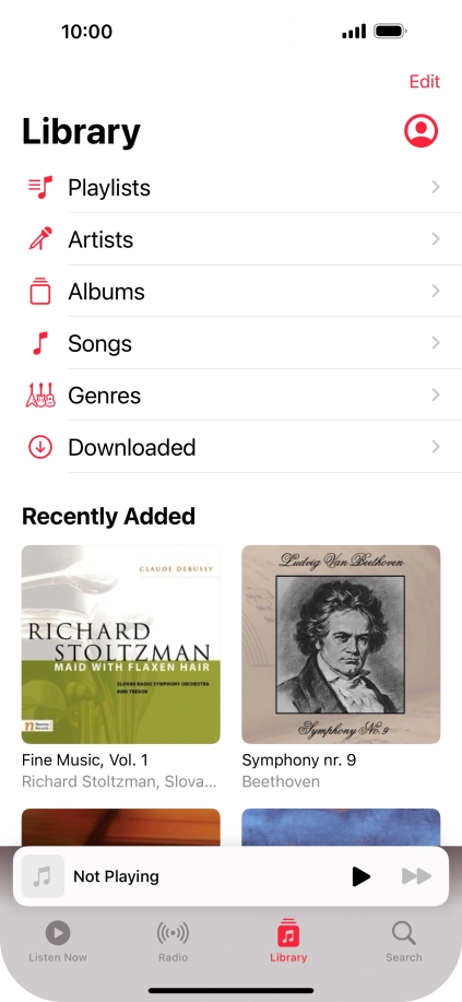 Press Playlists.