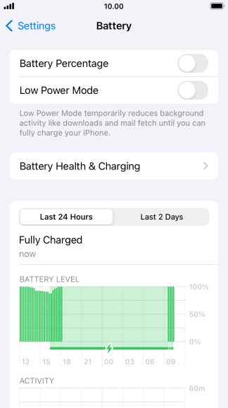Press the indicator next to 