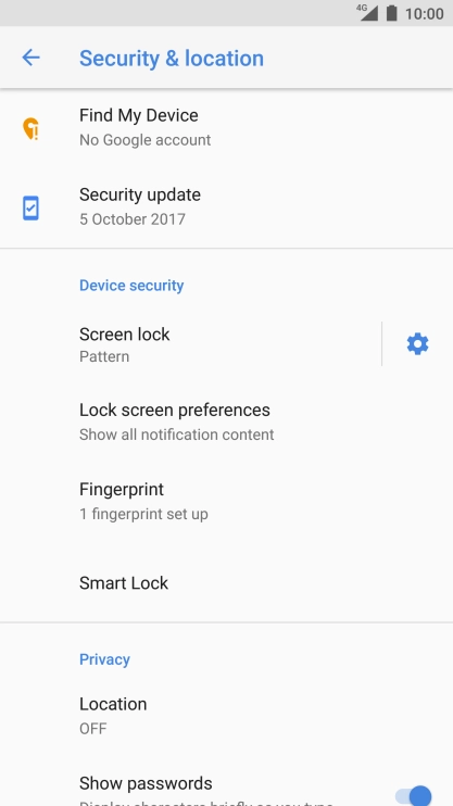 Press Screen lock and key in the current phone lock code.