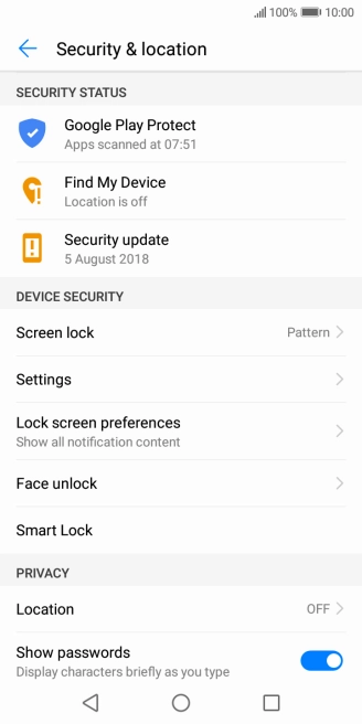 Press Screen lock.