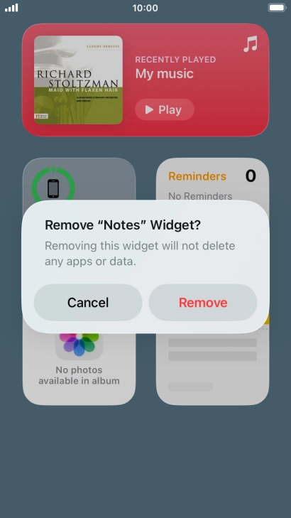 Press Remove.