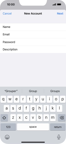 Press Description and key in the required name.