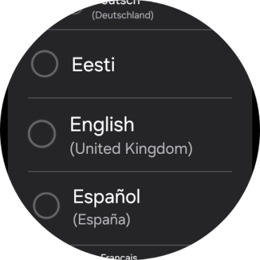 Press the required language. Press the required language.