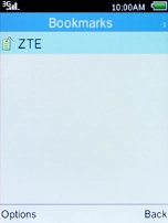 Select the required bookmark and press the Navigation key.