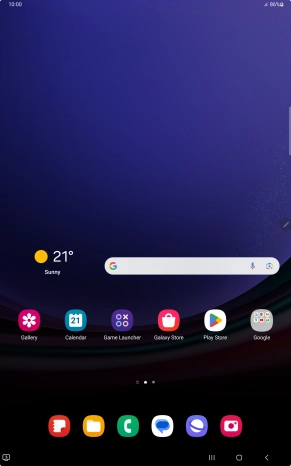 When the battery charging icon is displayed, the battery is charging.