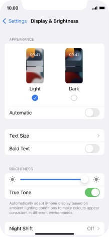 Press Dark.