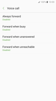 Press the required divert type. Press the required divert type.