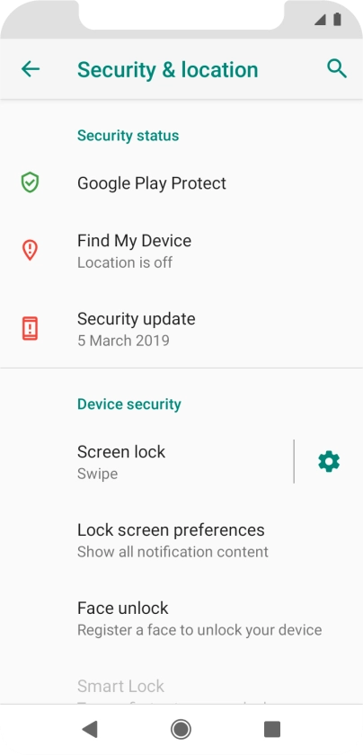 Press Screen lock.