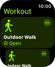 Press the required training activity to start it. Press the required training activity to start it.