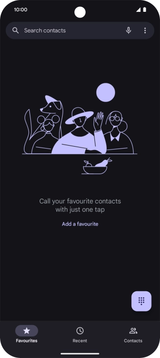 Press the menu icon.