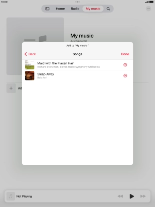 Go to the required category and press the add icon next to the required audio file. Go to the required category and press the add icon next to the required audio file.