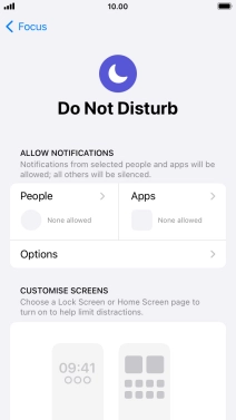 Press People and follow the instructions on the screen to select which contacts you would like to receive calls and notifications from when Do Not Disturb is turned on. Press People and follow the instructions on the screen to select which contacts you would like to receive calls and notifications from when Do Not Disturb is turned on.
