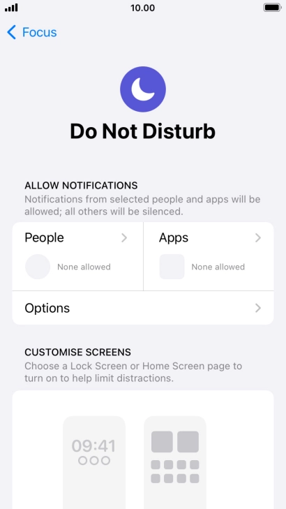 Press People and follow the instructions on the screen to select which contacts you would like to receive calls and notifications from when Do Not Disturb is turned on. Press People and follow the instructions on the screen to select which contacts you would like to receive calls and notifications from when Do Not Disturb is turned on.