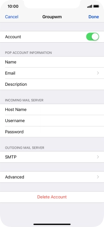 Press SMTP.