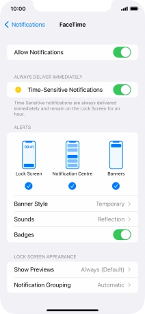Press the indicator next to 