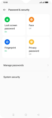 Press Lock screen password and key in the additional phone lock code you created earlier. Press Lock screen password and key in the additional phone lock code you created earlier.