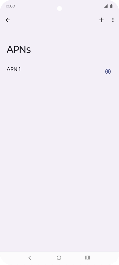 Press the new data connection icon.