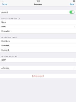Press SMTP.