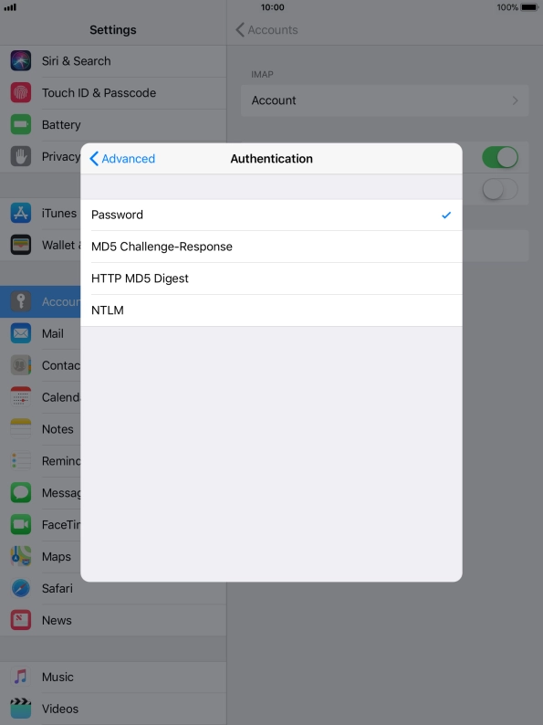 Press Password.