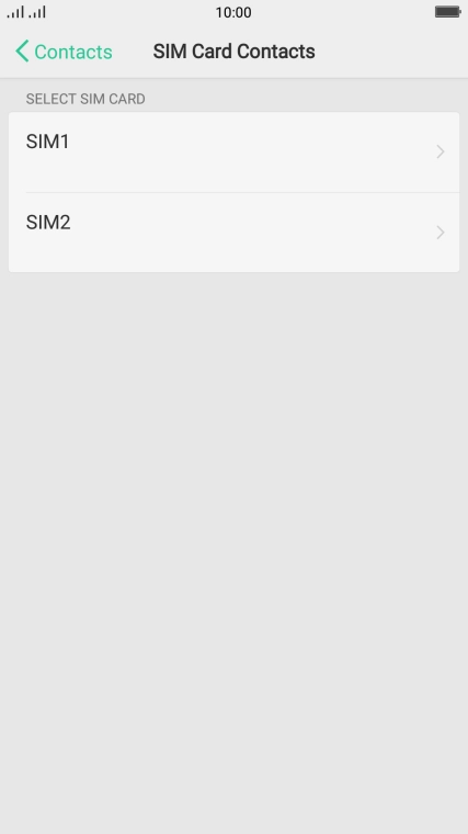 Press SIM1.
